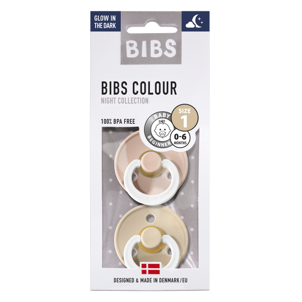 BIBS fopspeen natuurrubber T1 - Vanilla/Blush